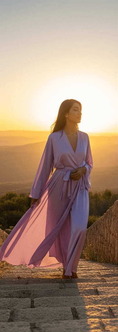 A woman in a meditative pose, representing alignment.