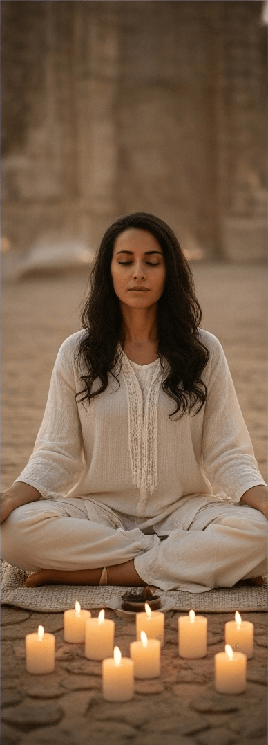 A woman draped in soft fabric, representing softness.